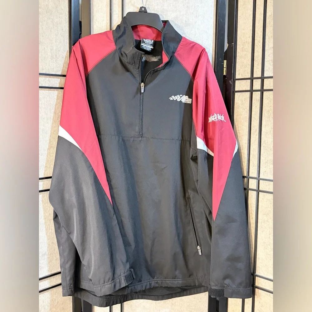 Vintage Joe Gibbs Racing Jacket Wicked Quick Windbreaker Mens XL 1/4 Zip Issued